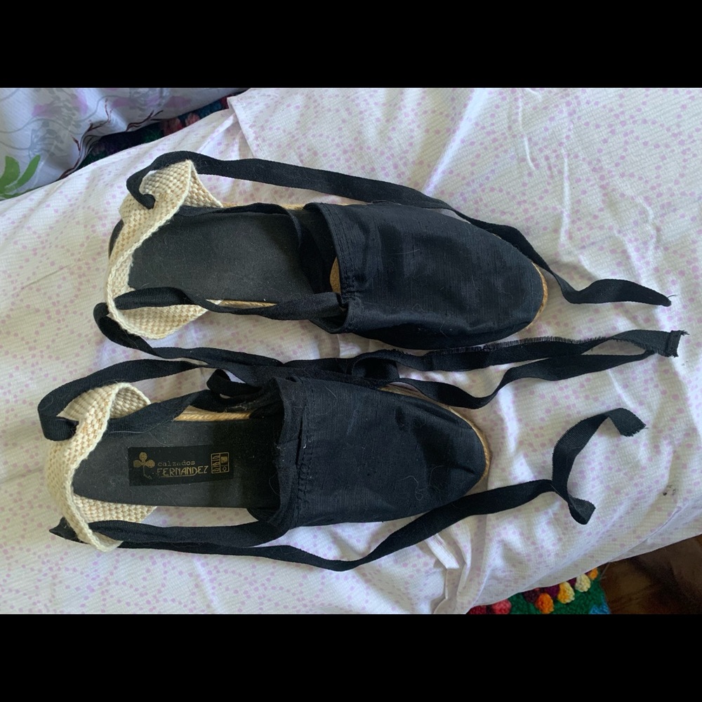 Spanish Calzados Fernández espadrilles, black, size 40 - Picture 5 of 6